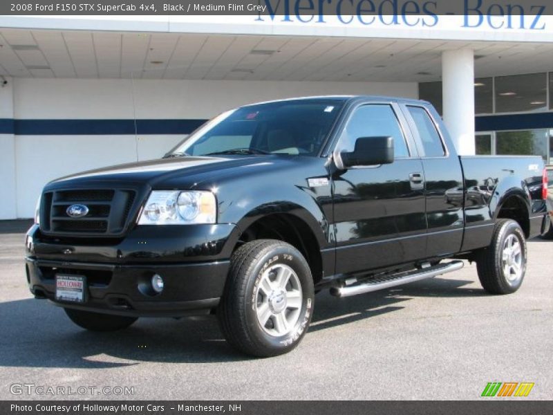 Black / Medium Flint Grey 2008 Ford F150 STX SuperCab 4x4