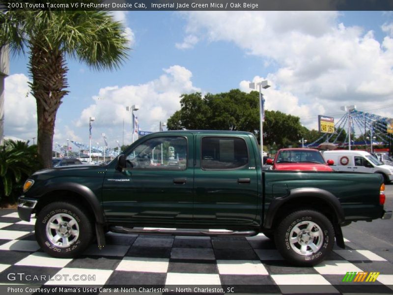 Imperial Jade Green Mica / Oak Beige 2001 Toyota Tacoma V6 PreRunner Double Cab