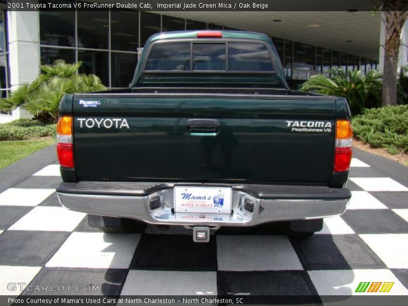 Imperial Jade Green Mica / Oak Beige 2001 Toyota Tacoma V6 PreRunner Double Cab