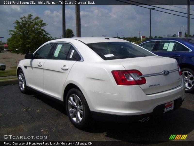 White Platinum Tri-Coat / Charcoal Black 2011 Ford Taurus SEL