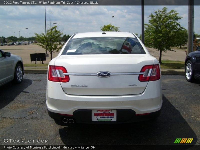 White Platinum Tri-Coat / Charcoal Black 2011 Ford Taurus SEL