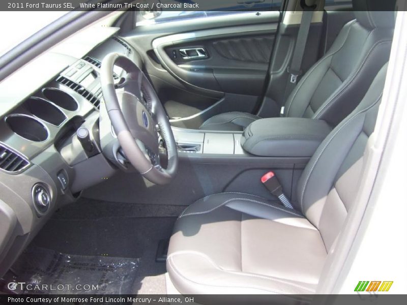 White Platinum Tri-Coat / Charcoal Black 2011 Ford Taurus SEL
