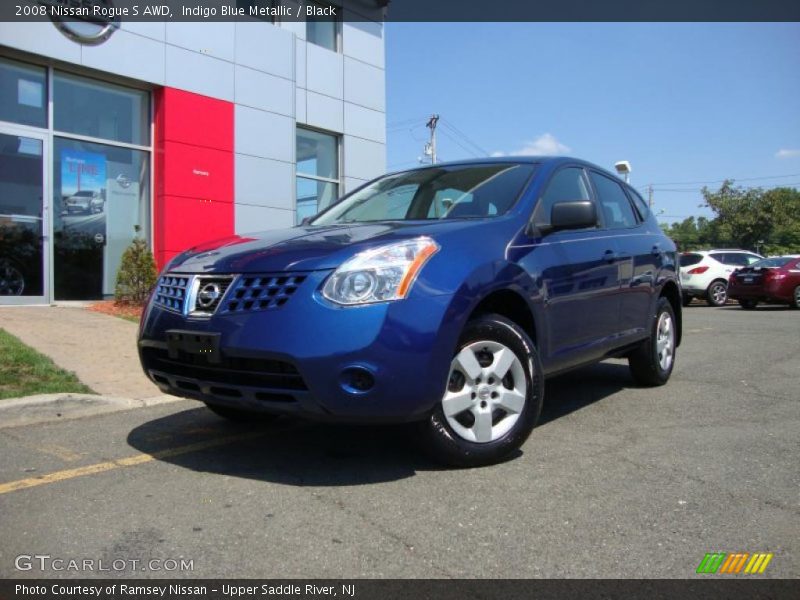 Indigo Blue Metallic / Black 2008 Nissan Rogue S AWD