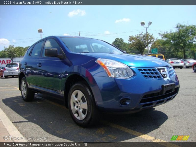 Indigo Blue Metallic / Black 2008 Nissan Rogue S AWD