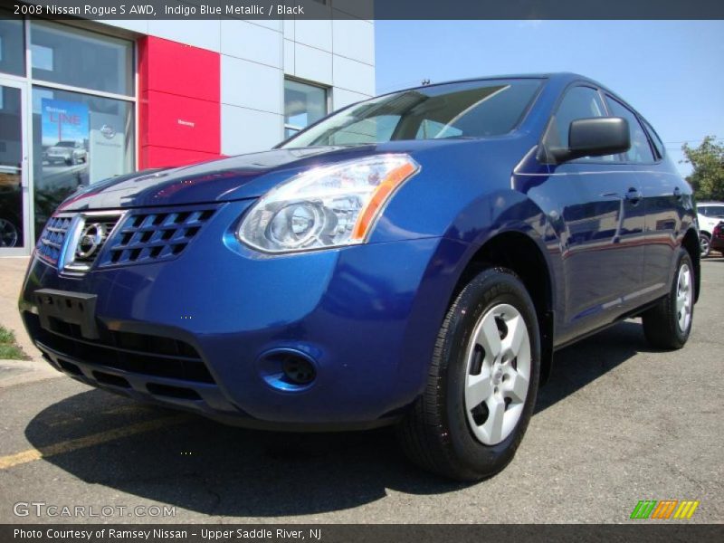 Indigo Blue Metallic / Black 2008 Nissan Rogue S AWD