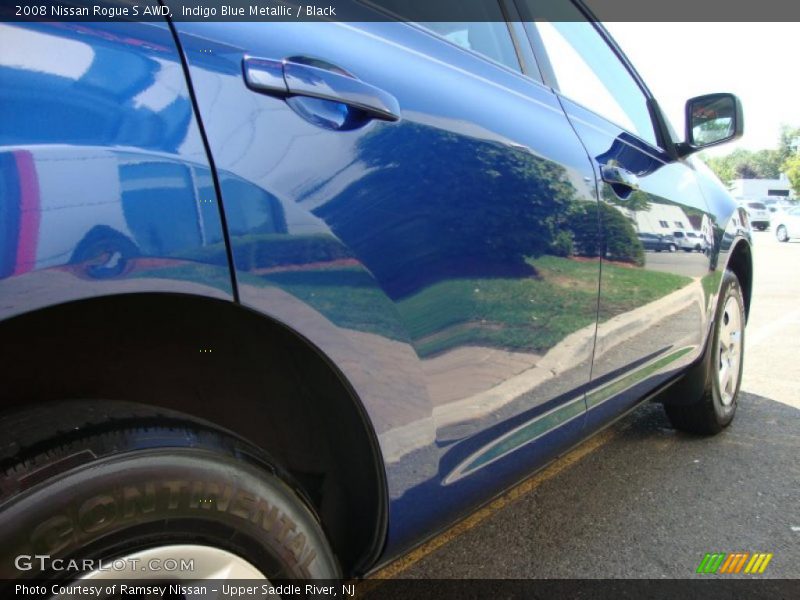 Indigo Blue Metallic / Black 2008 Nissan Rogue S AWD