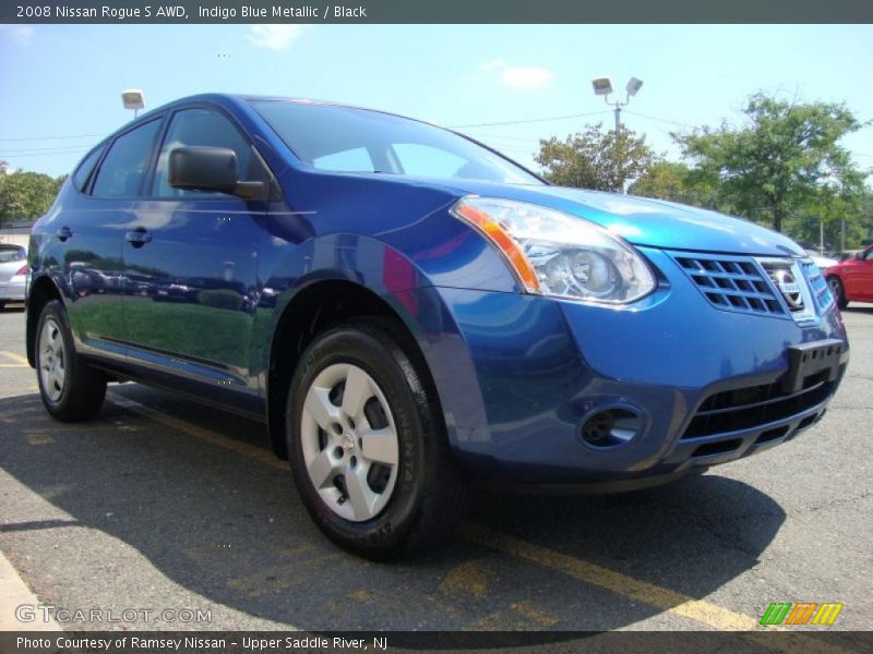 Indigo Blue Metallic / Black 2008 Nissan Rogue S AWD