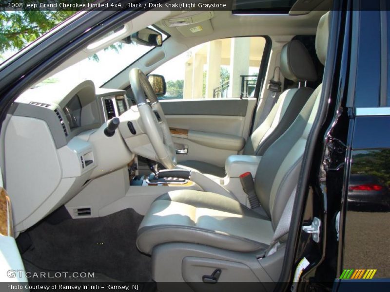 Black / Dark Khaki/Light Graystone 2008 Jeep Grand Cherokee Limited 4x4