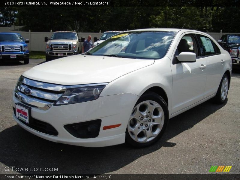 White Suede / Medium Light Stone 2010 Ford Fusion SE V6