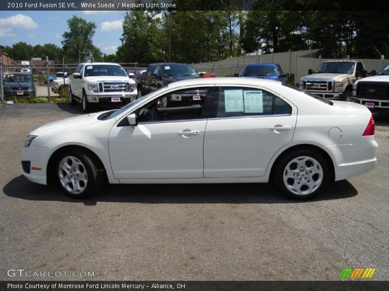 White Suede / Medium Light Stone 2010 Ford Fusion SE V6