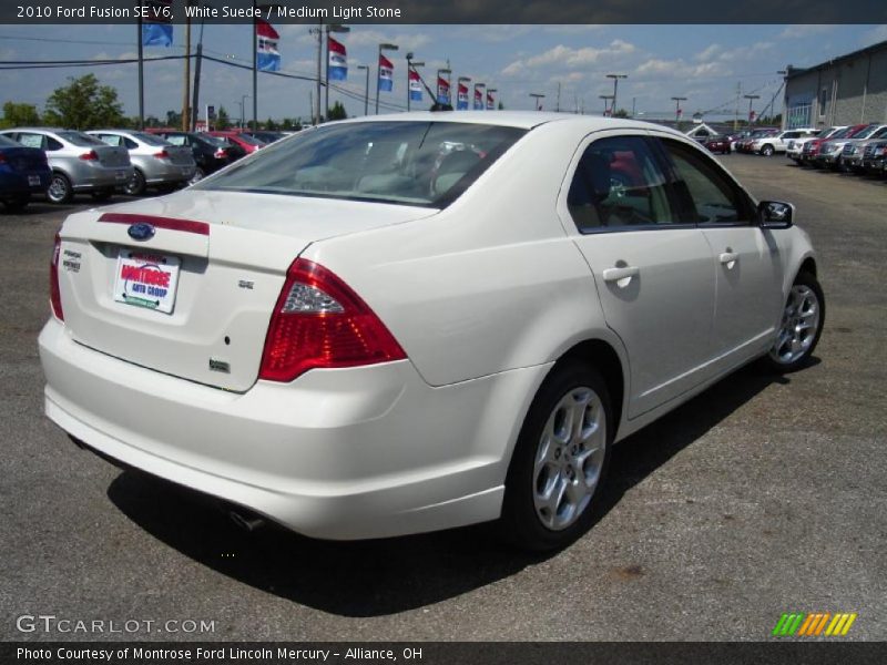 White Suede / Medium Light Stone 2010 Ford Fusion SE V6