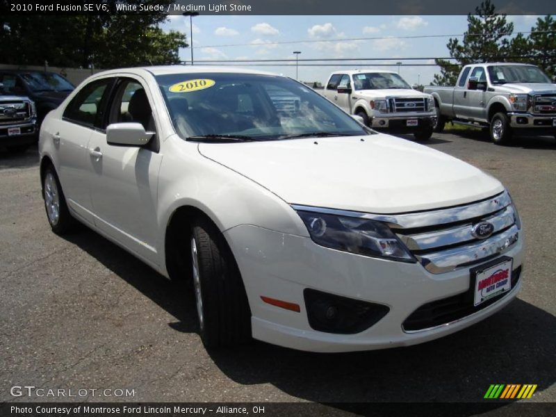 White Suede / Medium Light Stone 2010 Ford Fusion SE V6