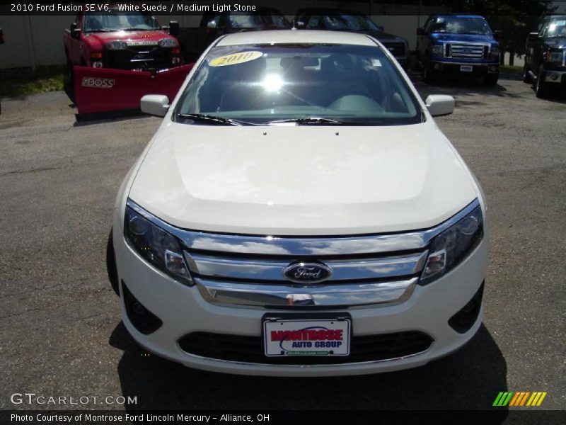 White Suede / Medium Light Stone 2010 Ford Fusion SE V6