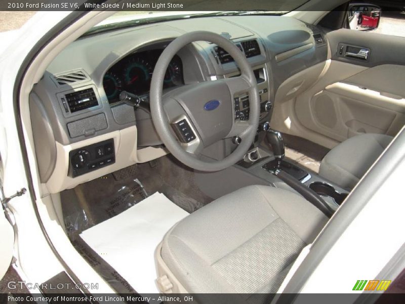 White Suede / Medium Light Stone 2010 Ford Fusion SE V6