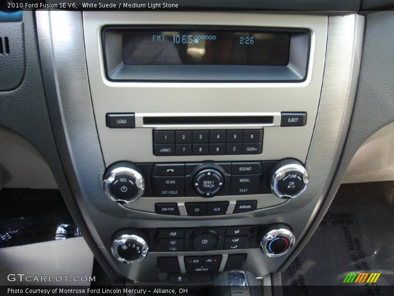 White Suede / Medium Light Stone 2010 Ford Fusion SE V6