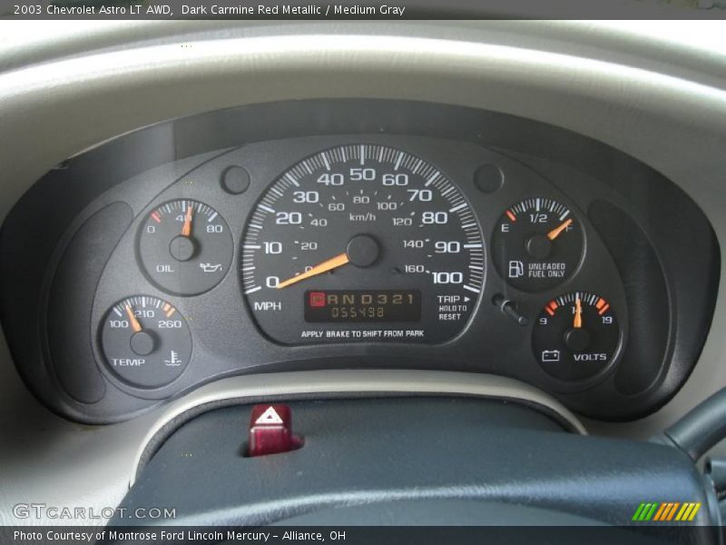 Dark Carmine Red Metallic / Medium Gray 2003 Chevrolet Astro LT AWD