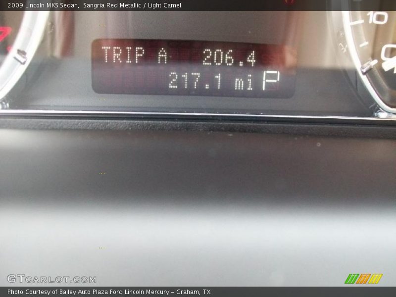 Sangria Red Metallic / Light Camel 2009 Lincoln MKS Sedan