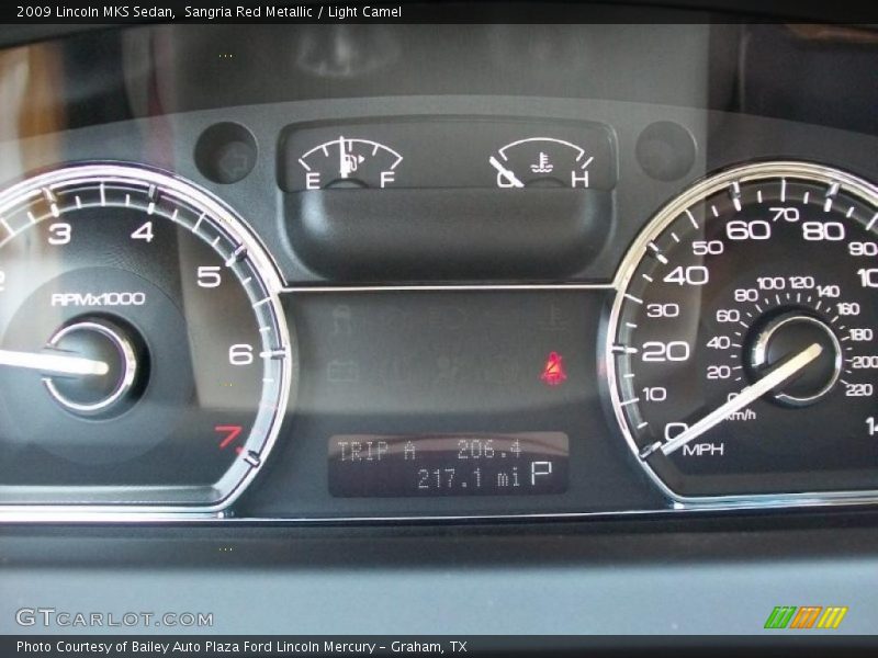 Sangria Red Metallic / Light Camel 2009 Lincoln MKS Sedan
