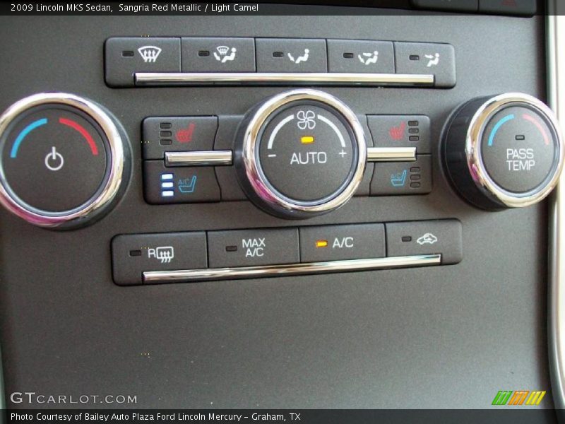 Sangria Red Metallic / Light Camel 2009 Lincoln MKS Sedan
