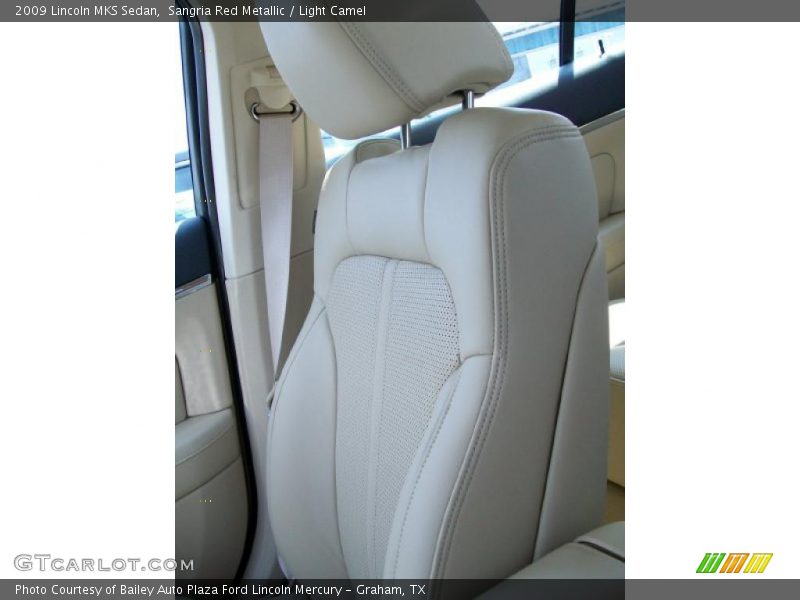 Sangria Red Metallic / Light Camel 2009 Lincoln MKS Sedan