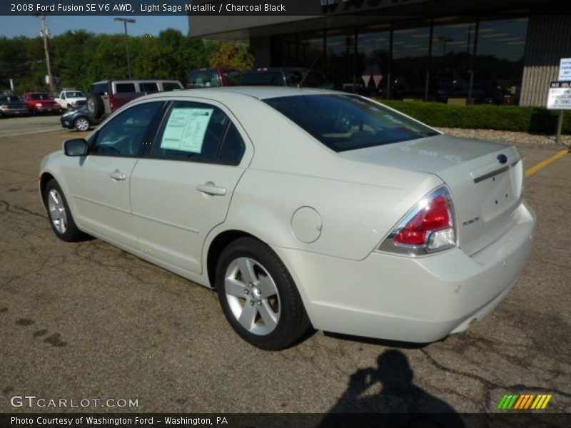 Light Sage Metallic / Charcoal Black 2008 Ford Fusion SE V6 AWD