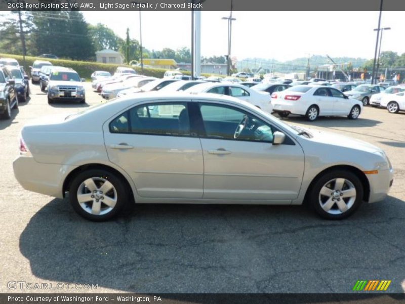 Light Sage Metallic / Charcoal Black 2008 Ford Fusion SE V6 AWD