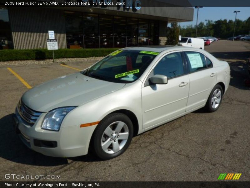 Light Sage Metallic / Charcoal Black 2008 Ford Fusion SE V6 AWD