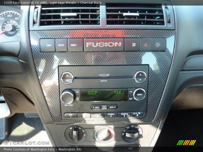 Light Sage Metallic / Charcoal Black 2008 Ford Fusion SE V6 AWD