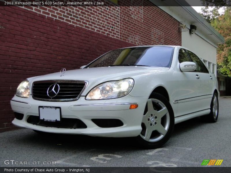 Alabaster White / Java 2003 Mercedes-Benz S 600 Sedan
