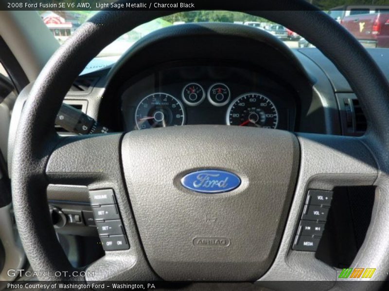 Light Sage Metallic / Charcoal Black 2008 Ford Fusion SE V6 AWD
