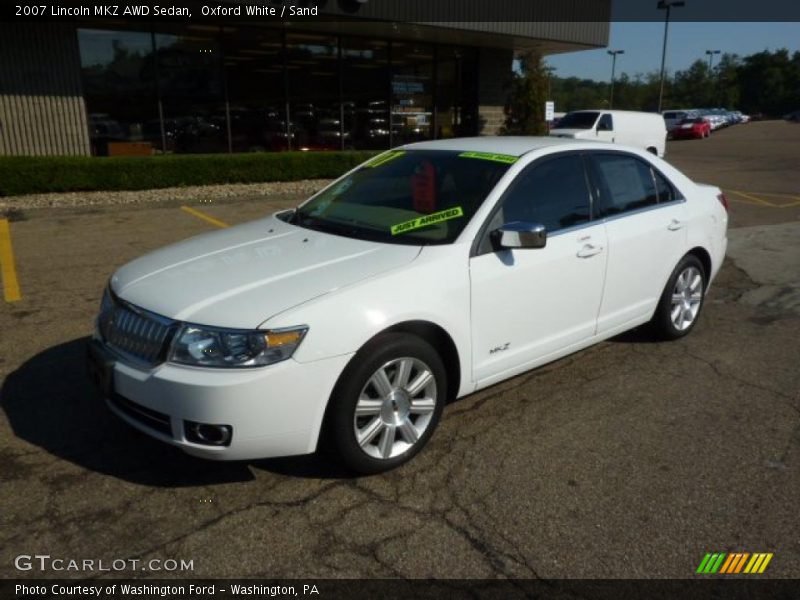 Oxford White / Sand 2007 Lincoln MKZ AWD Sedan