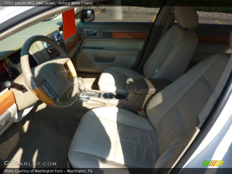 Oxford White / Sand 2007 Lincoln MKZ AWD Sedan