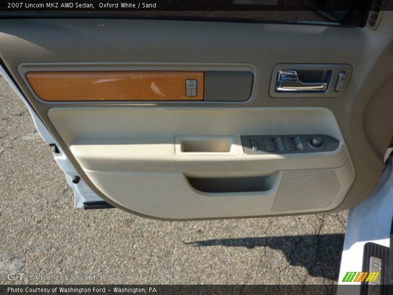 Oxford White / Sand 2007 Lincoln MKZ AWD Sedan