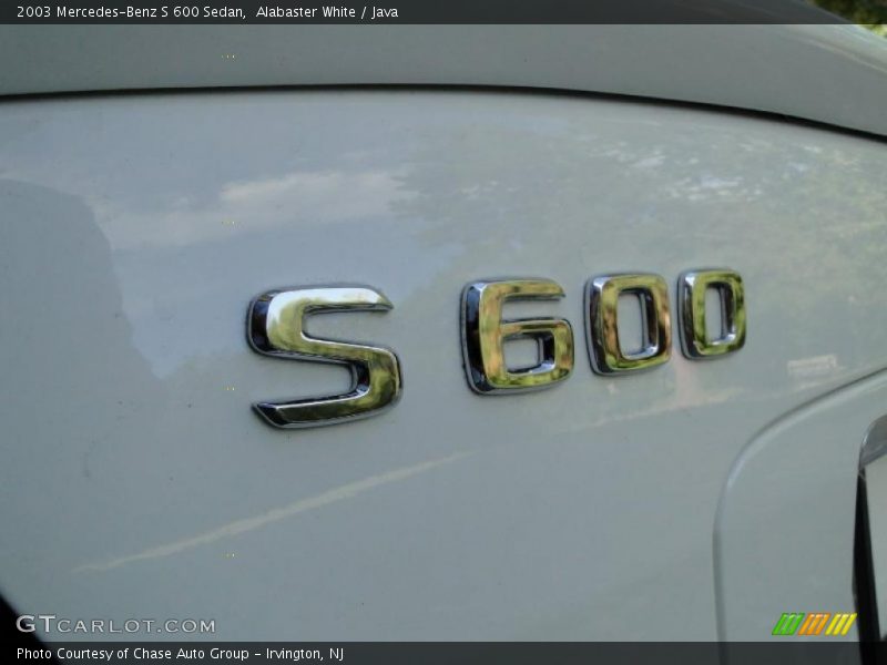 Alabaster White / Java 2003 Mercedes-Benz S 600 Sedan