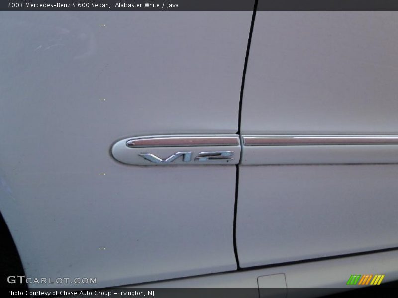 Alabaster White / Java 2003 Mercedes-Benz S 600 Sedan
