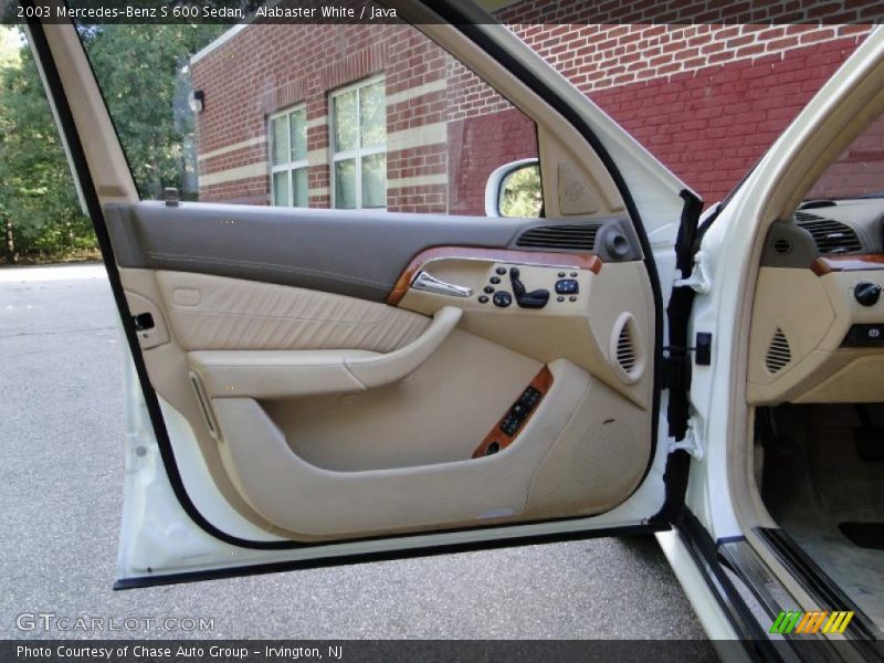 Alabaster White / Java 2003 Mercedes-Benz S 600 Sedan