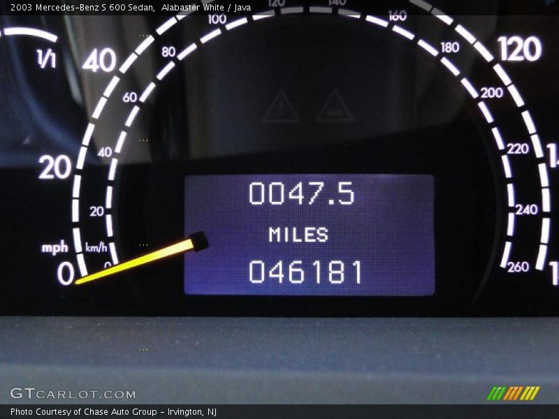 Alabaster White / Java 2003 Mercedes-Benz S 600 Sedan