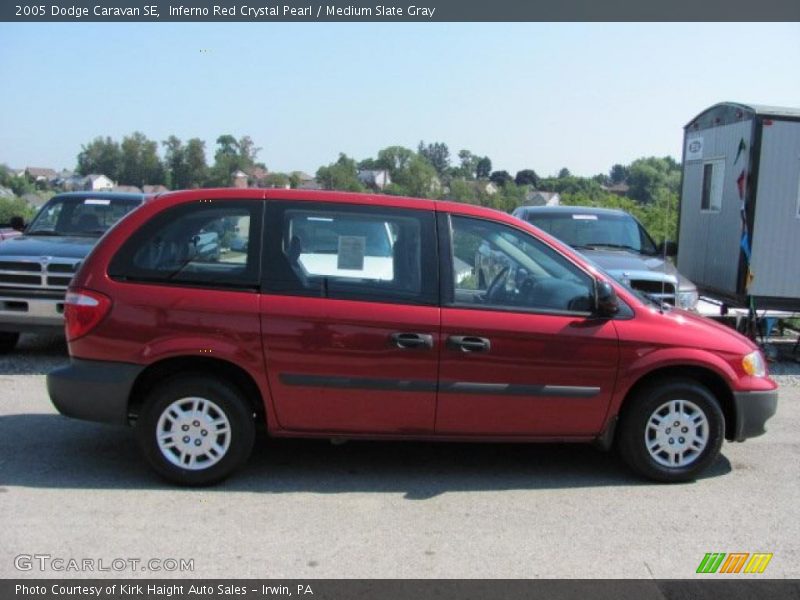 Inferno Red Crystal Pearl / Medium Slate Gray 2005 Dodge Caravan SE