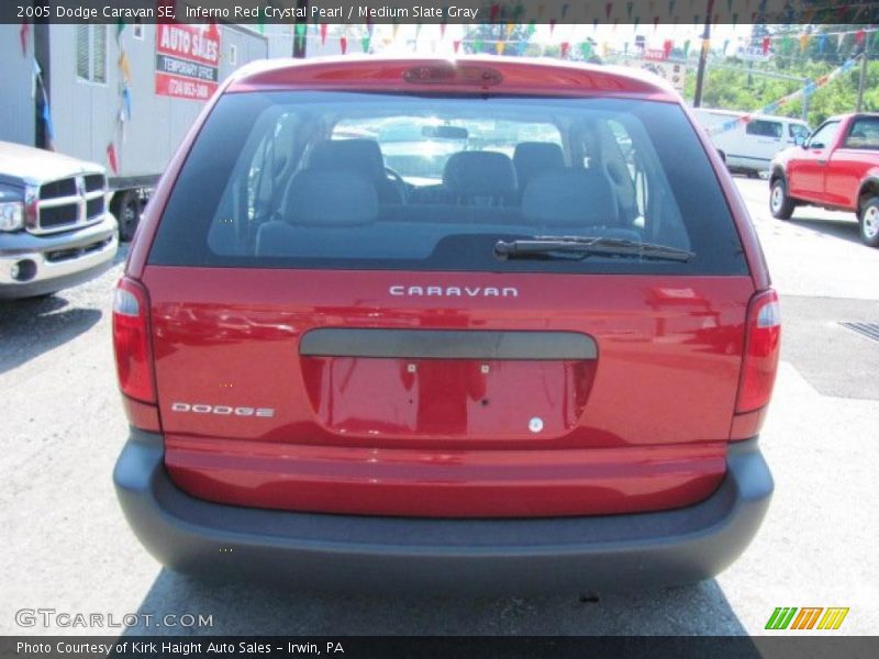 Inferno Red Crystal Pearl / Medium Slate Gray 2005 Dodge Caravan SE