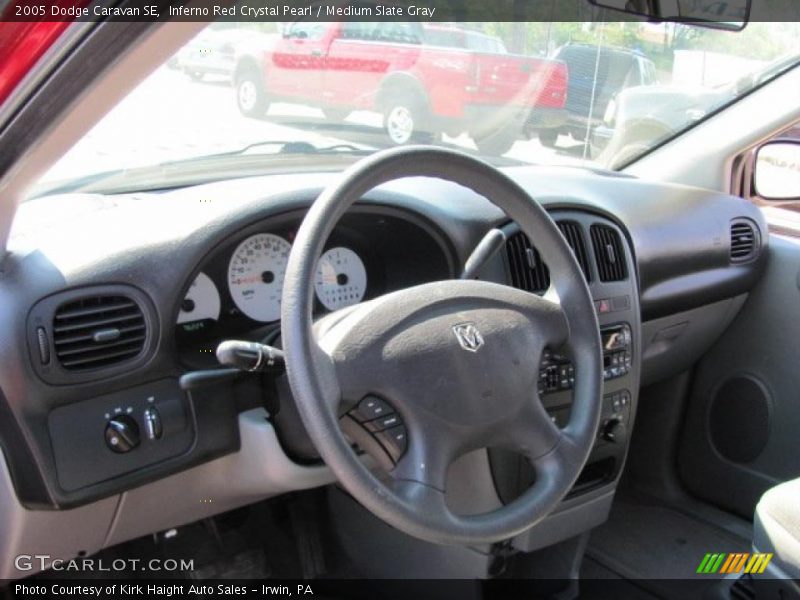 Inferno Red Crystal Pearl / Medium Slate Gray 2005 Dodge Caravan SE