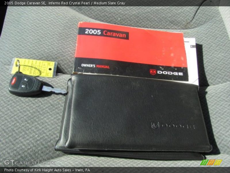 Inferno Red Crystal Pearl / Medium Slate Gray 2005 Dodge Caravan SE