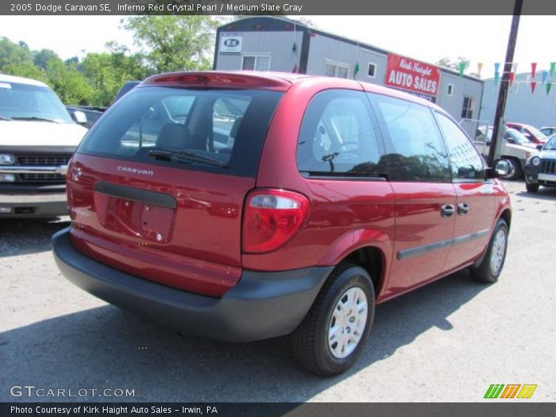 Inferno Red Crystal Pearl / Medium Slate Gray 2005 Dodge Caravan SE