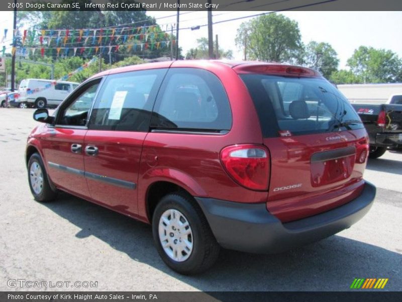 Inferno Red Crystal Pearl / Medium Slate Gray 2005 Dodge Caravan SE