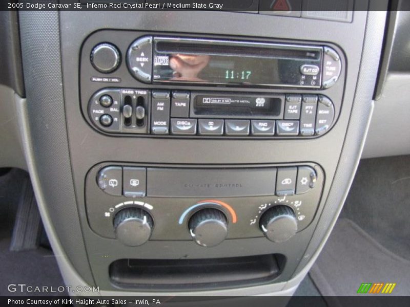 Inferno Red Crystal Pearl / Medium Slate Gray 2005 Dodge Caravan SE
