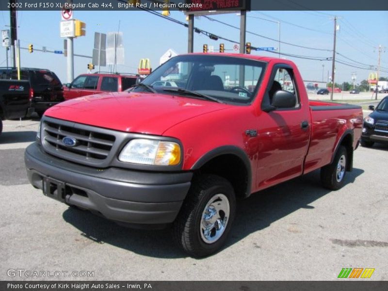 Bright Red / Medium Graphite 2002 Ford F150 XL Regular Cab 4x4
