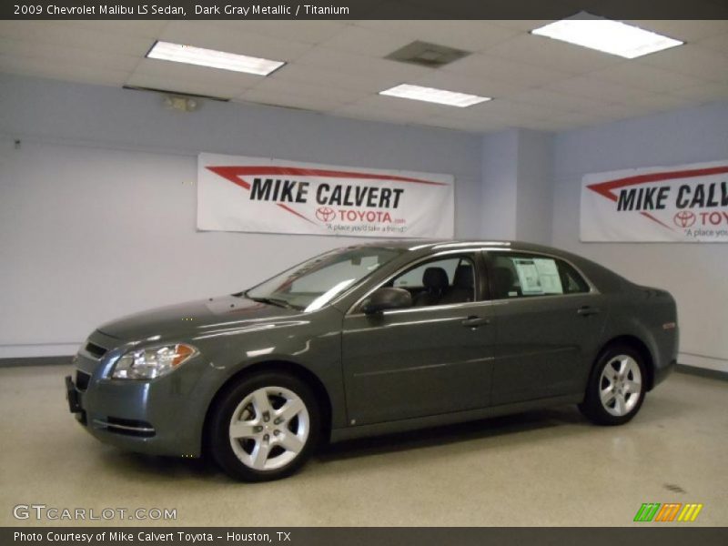 Dark Gray Metallic / Titanium 2009 Chevrolet Malibu LS Sedan