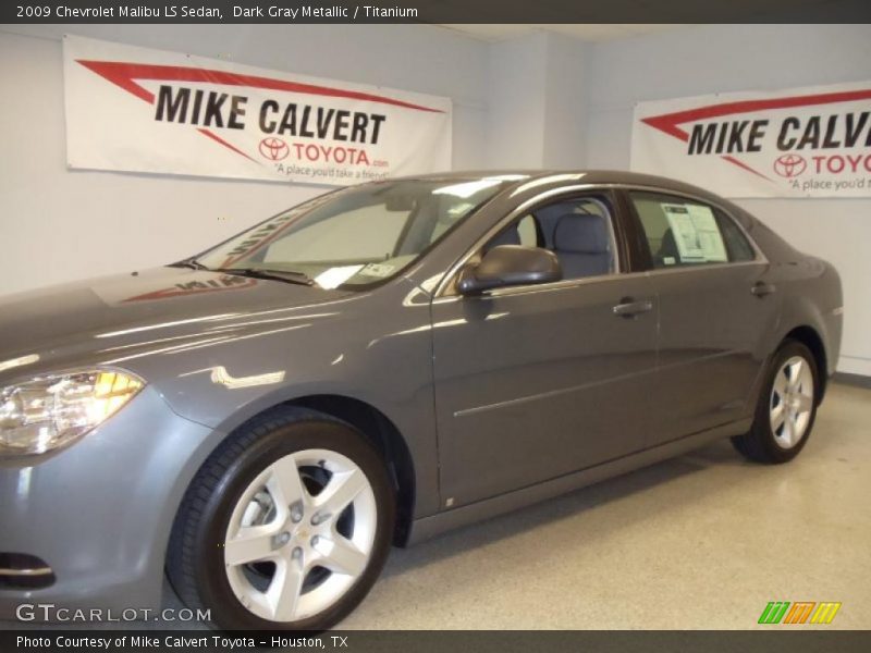 Dark Gray Metallic / Titanium 2009 Chevrolet Malibu LS Sedan