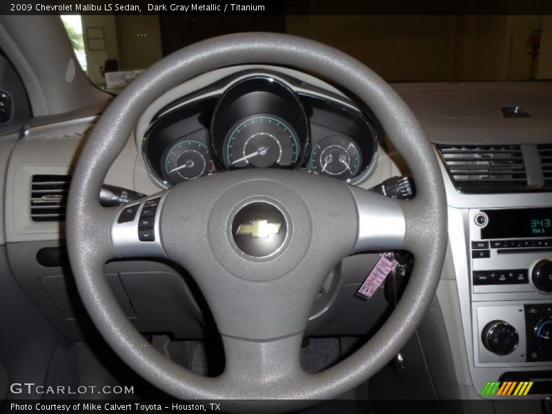 Dark Gray Metallic / Titanium 2009 Chevrolet Malibu LS Sedan