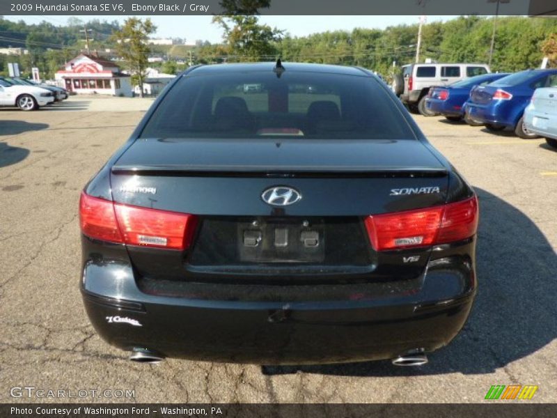 Ebony Black / Gray 2009 Hyundai Sonata SE V6