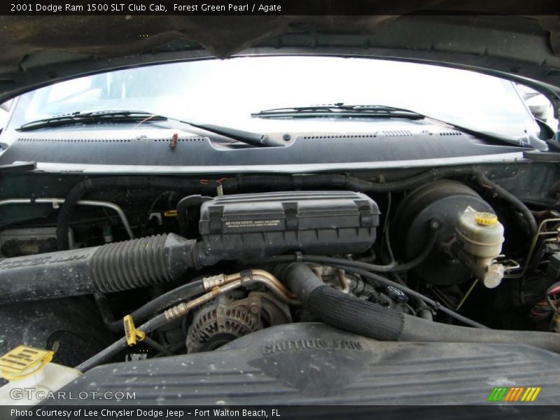 Forest Green Pearl / Agate 2001 Dodge Ram 1500 SLT Club Cab